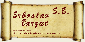 Srboslav Barzut vizit kartica
